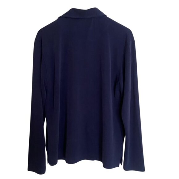 Ted Baker London Blue Ribbed Long Sleeve Button Up Shirt Large - Picture 3 of 3